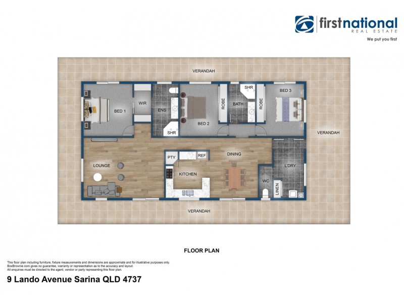 9 Lando Avenue, Sarina QLD 4737 Floorplan