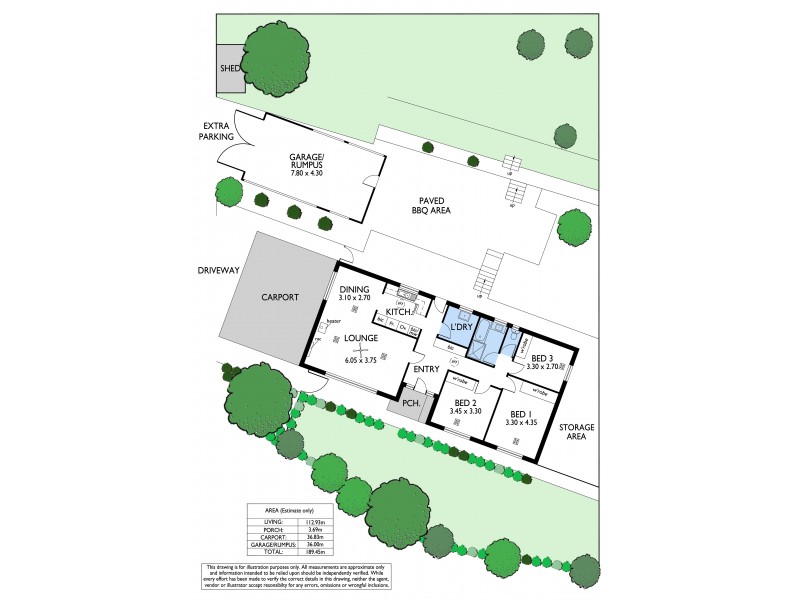 54 Glenwood Drive, Bellevue Heights SA 5050 Floorplan