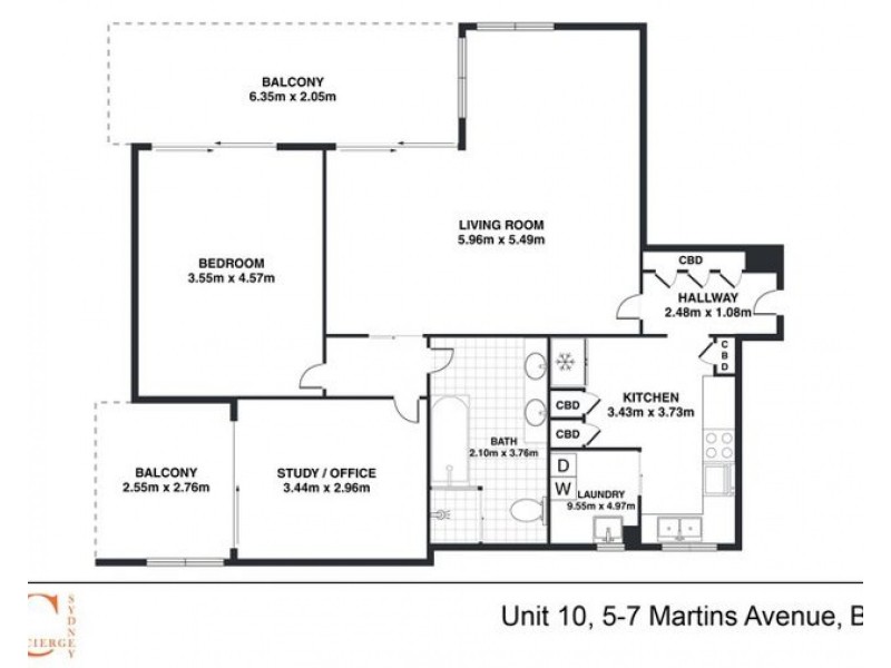 10/5-7 Martins Avenue, Bondi NSW 2026 Floorplan