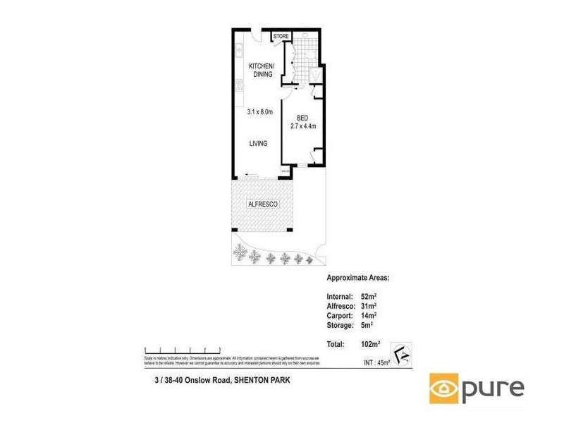 3/38 Onslow Road, Shenton Park WA 6008 Floorplan