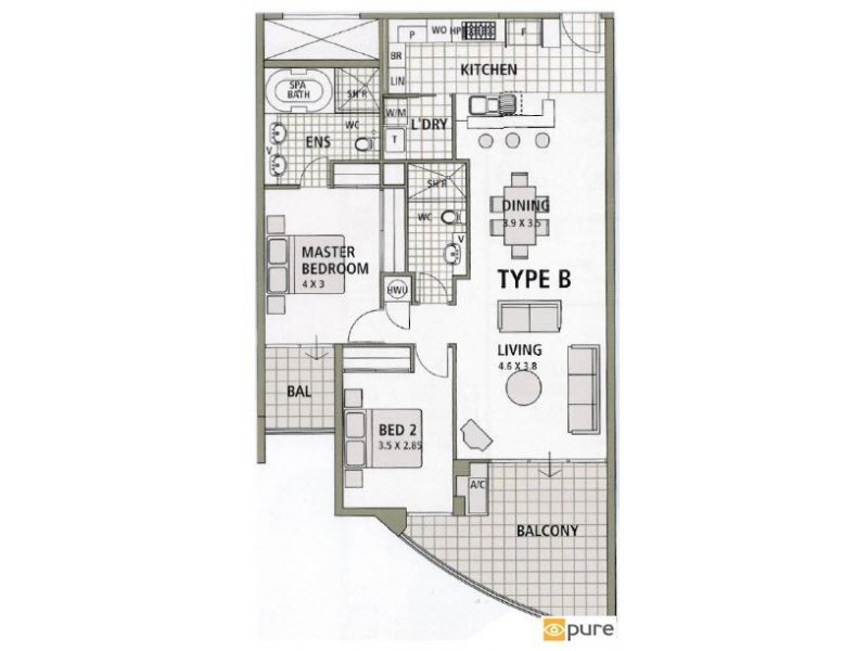 27/78 Terrace Road, East Perth WA 6004 Floorplan