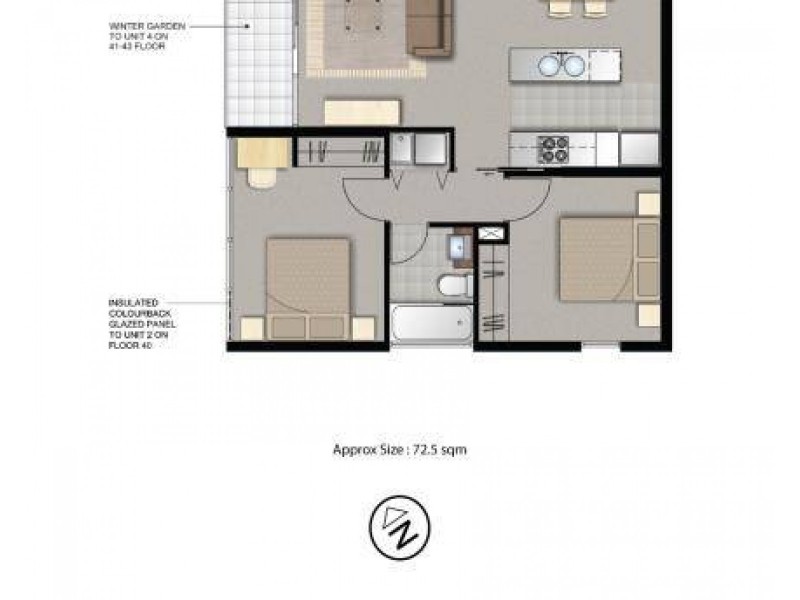 806/483 Swanston Street, Melbourne VIC 3000 Floorplan