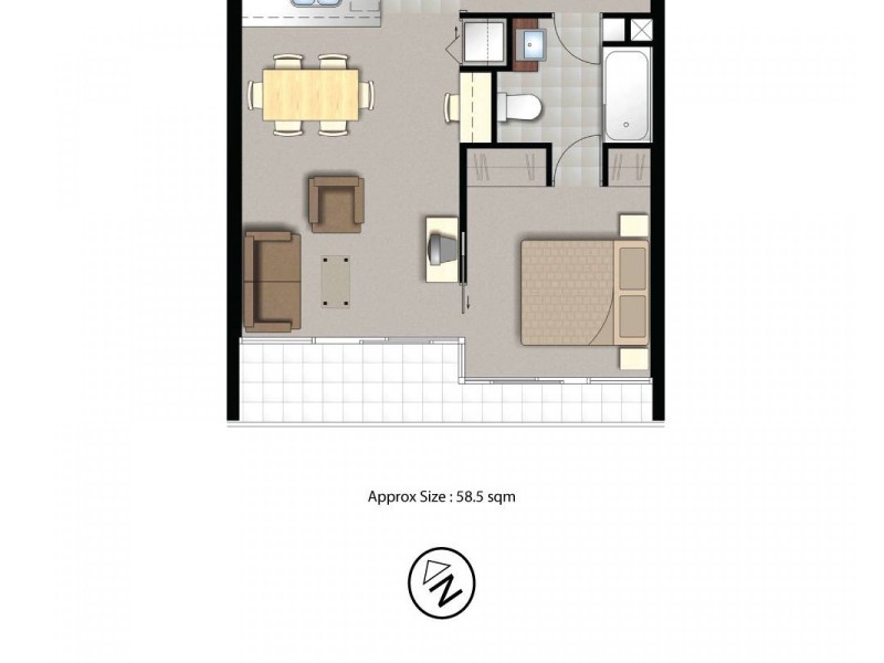 1906/8 Franklin Street, Melbourne VIC 3000 Floorplan