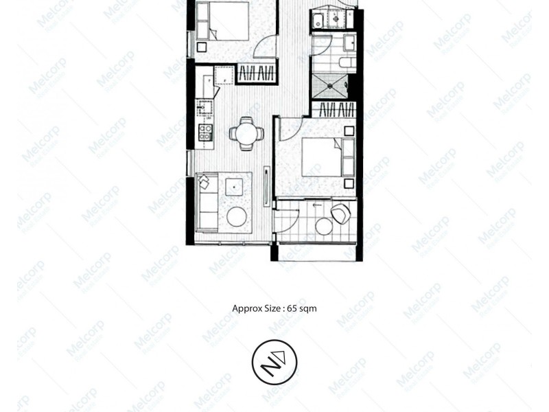 1804/63 Haig Street, Southbank VIC 3006 Floorplan