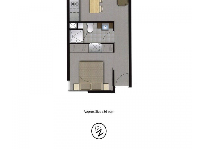 2102/8 Franklin Street, Melbourne VIC 3000 Floorplan