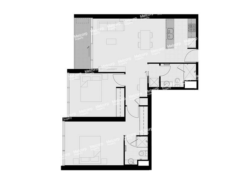 2910/318 Russell Street, Melbourne VIC 3000 Floorplan