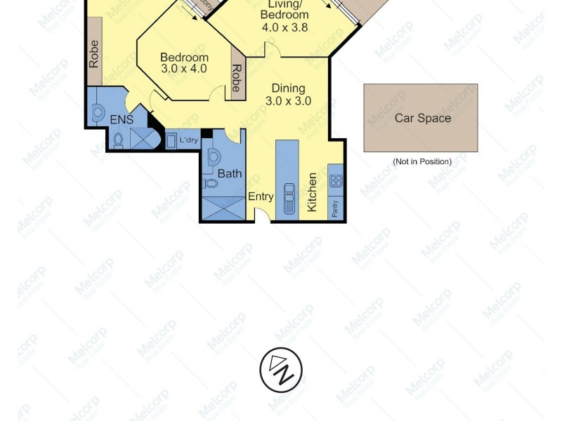 1205/15 Caravel Lane, Docklands VIC 3008 Floorplan