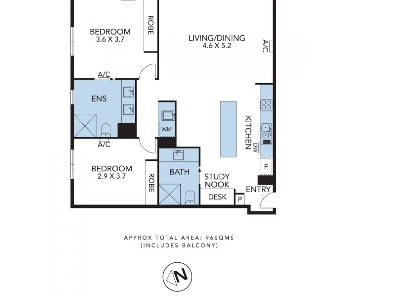 217/87-89 Raleigh Street, Essendon VIC 3040 Floorplan