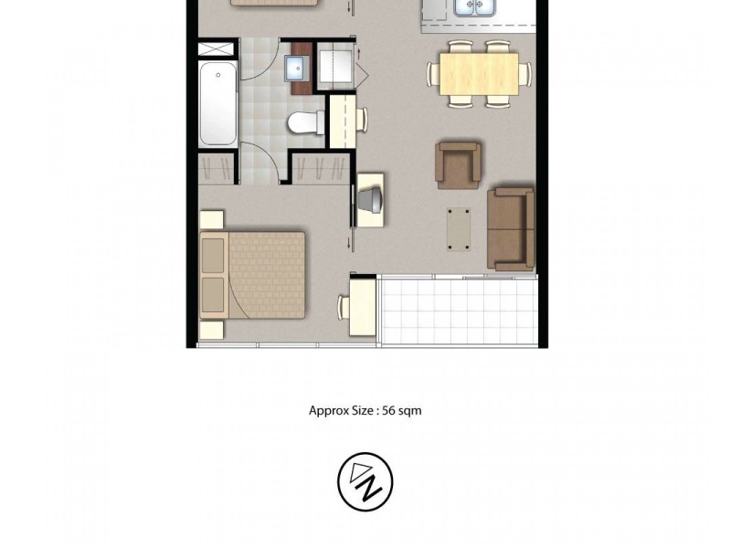2603/8 Franklin Street, Melbourne VIC 3000 Floorplan