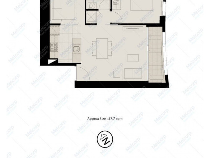 2511/9 Power Street, Southbank VIC 3006 Floorplan