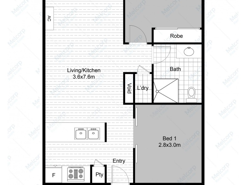 1105/483 Swanston Street, Melbourne VIC 3000 Floorplan