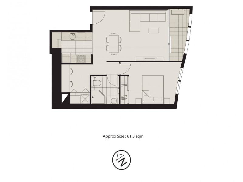 1812/9 Power Street, Southbank VIC 3006 Floorplan