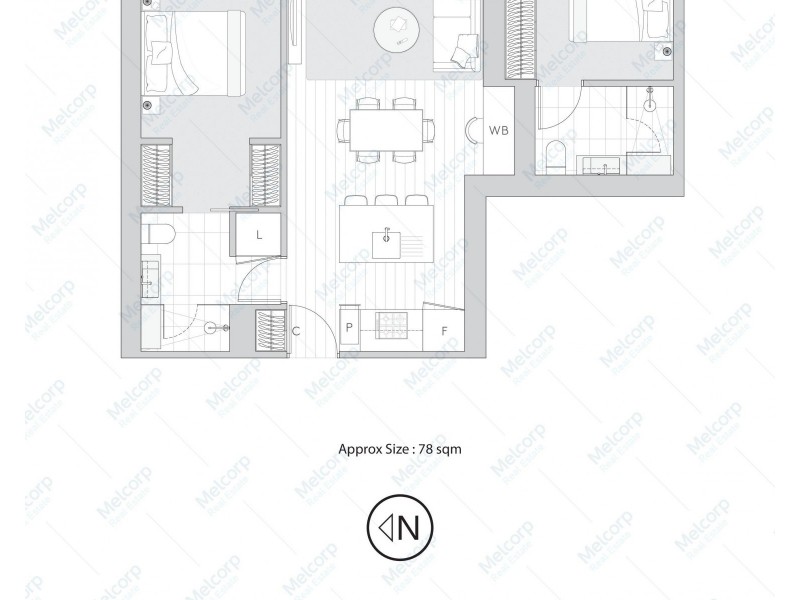 803/601 St Kilda Road, Melbourne VIC 3004 Floorplan