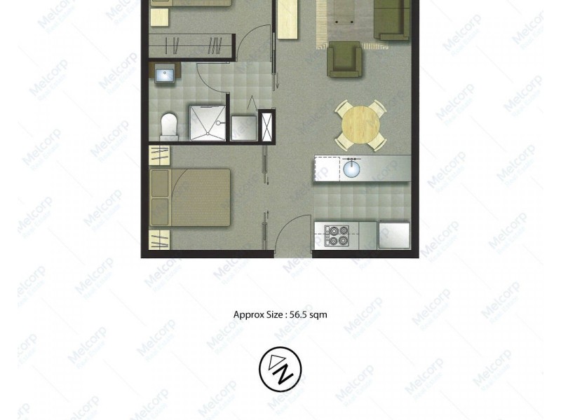 1004/483 Swanston Street, Melbourne VIC 3000 Floorplan
