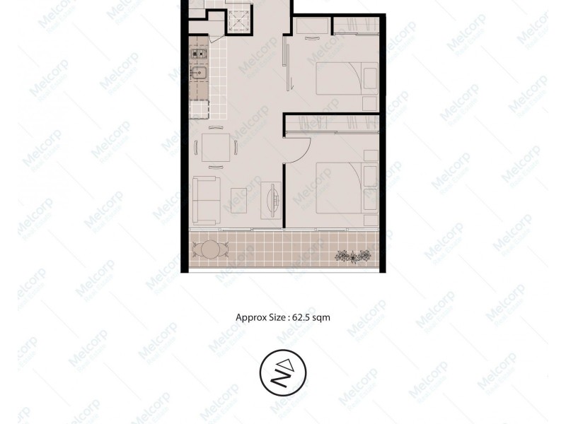2211/25 Therry Street, Melbourne VIC 3000 Floorplan