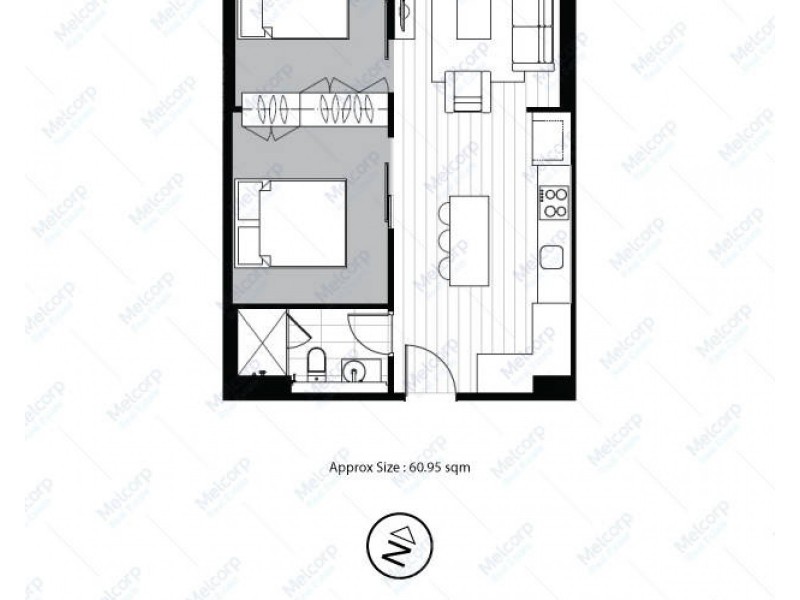 4909/33 Rose Lane, Melbourne VIC 3000 Floorplan