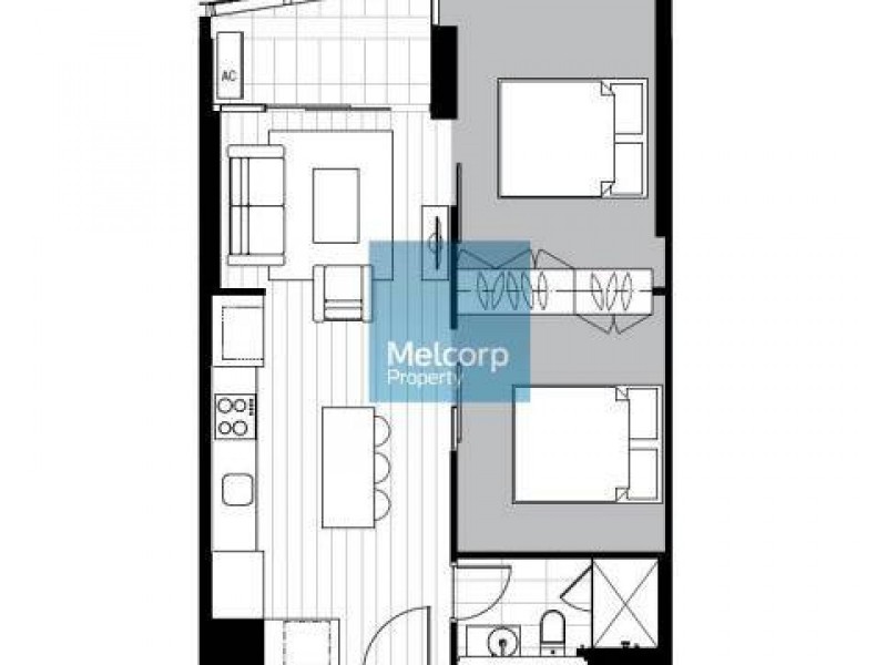 3908/33 Rose Lane, Melbourne VIC 3000 Floorplan
