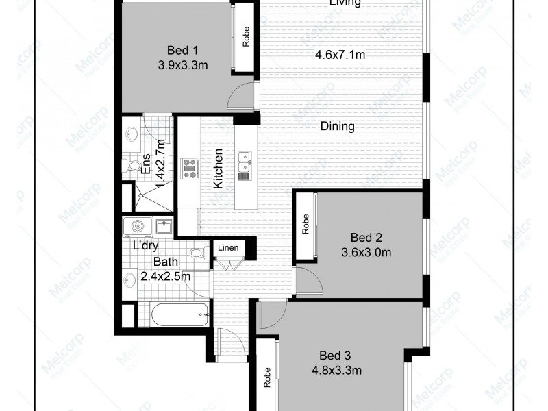 2508/27 Therry Street, Melbourne VIC 3000 Floorplan