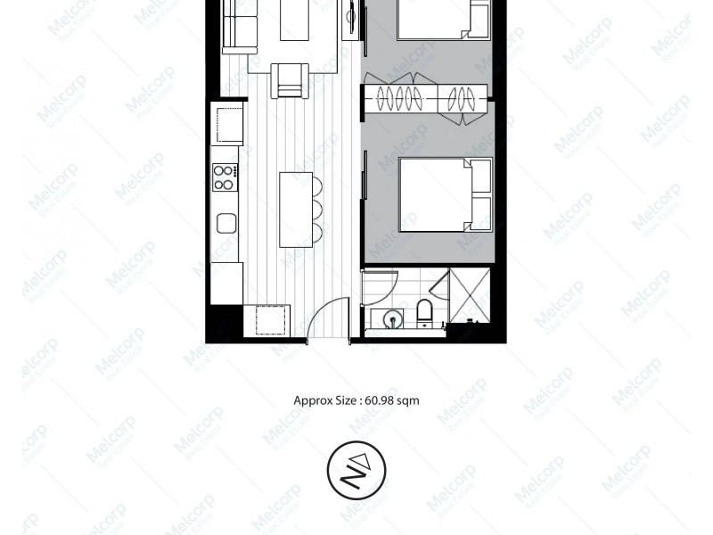 2710/33 Rose Lane, Melbourne VIC 3000 Floorplan