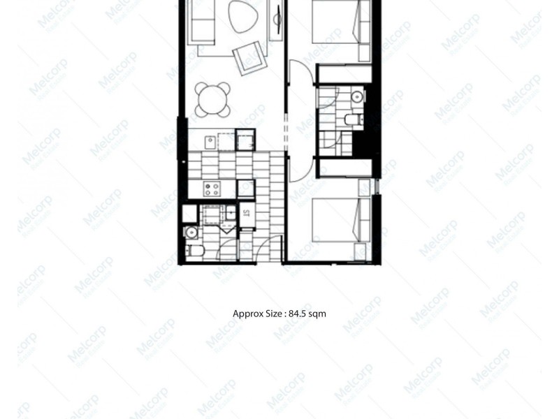 806B/155 Franklin Street, Melbourne VIC 3000 Floorplan