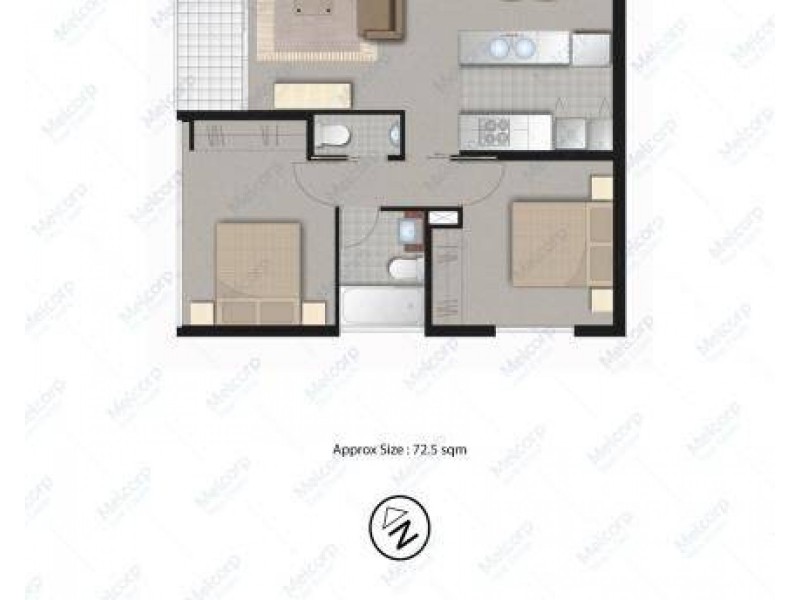 2407/483 Swanston Street, Melbourne VIC 3000 Floorplan