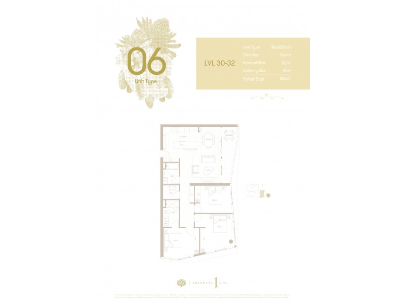 1 Cordelia Street, South Brisbane QLD 4101 Floorplan