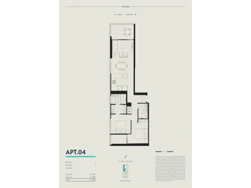 2405/365 St Pauls Terrace, Fortitude Valley QLD 4006 Floorplan
