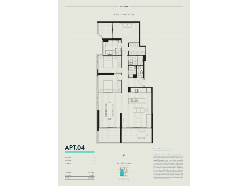 1504/107 Alfred Street, Fortitude Valley QLD 4006 Floorplan