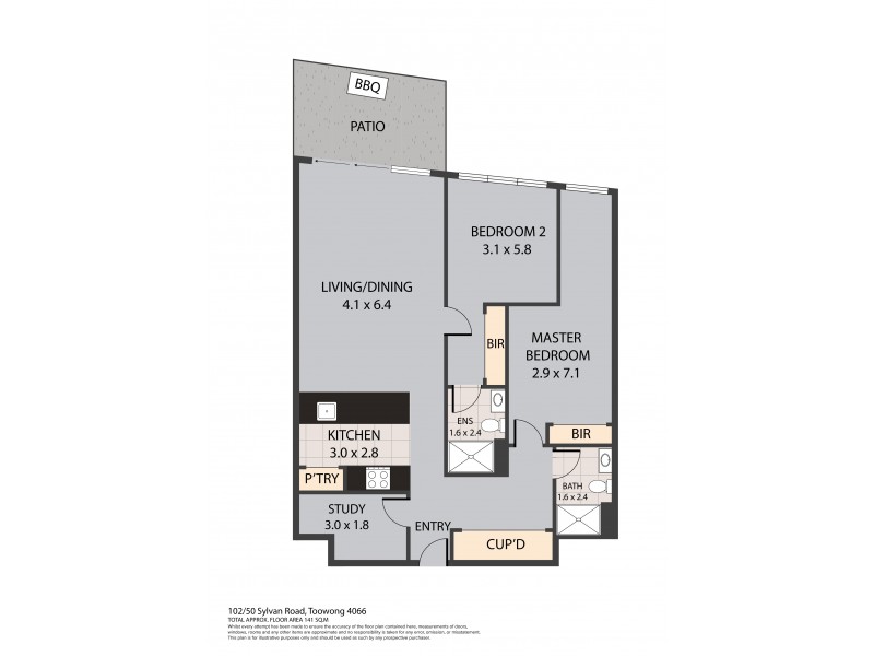 102/50 Sylvan Road, Toowong QLD 4066 Floorplan