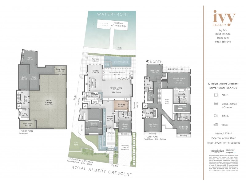 12 Royal Albert Crescent, Sovereign Islands QLD 4216 Floorplan