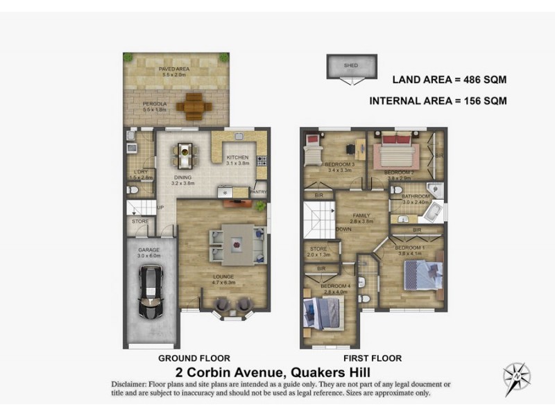 2 Corbin Avenue, Quakers Hill NSW 2763 Floorplan