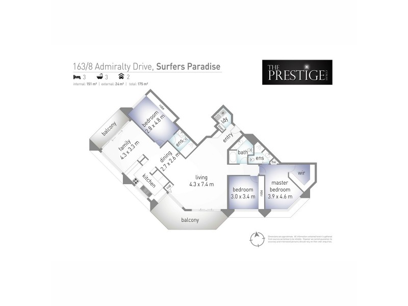 163/8 Admiralty Drive, Surfers Paradise QLD 4217 Floorplan