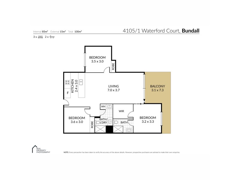 4105/1-7 Waterford Court, Bundall QLD 4217 Floorplan