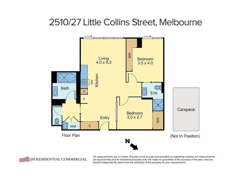 2510/27 Little Collins Street, Melbourne VIC 3000 Floorplan