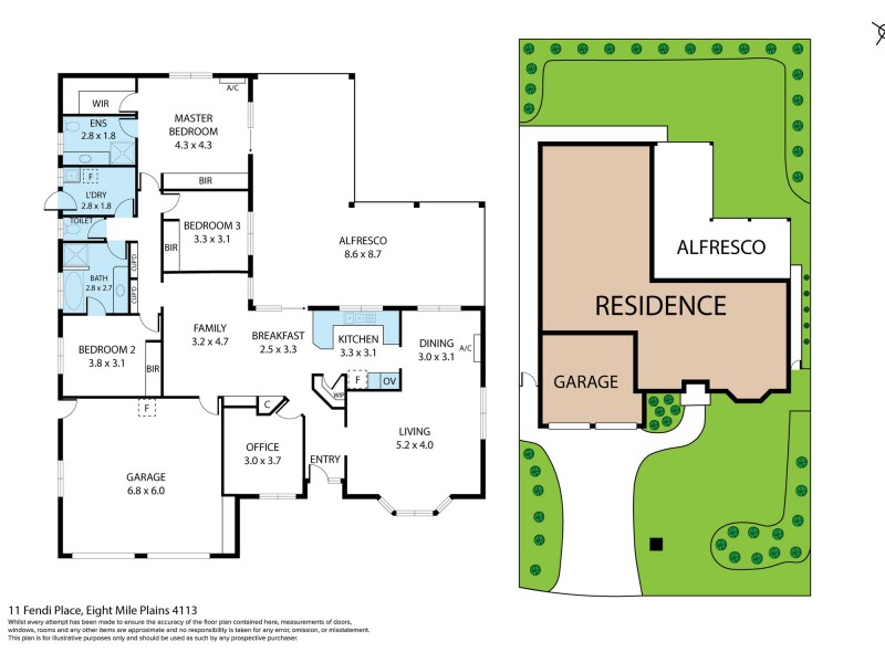 11 FENDI PLACE, Eight Mile Plains QLD 4113 Floorplan