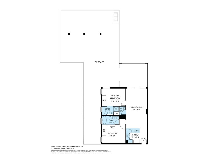 4/62 CORDELIA STREET, South Brisbane QLD 4101 Floorplan