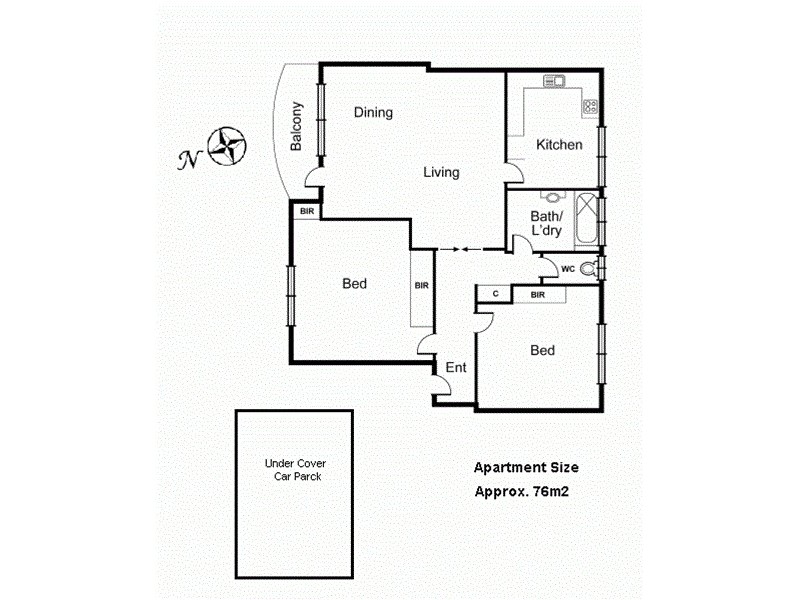12/767 Punt Road, South Yarra VIC 3141 Floorplan