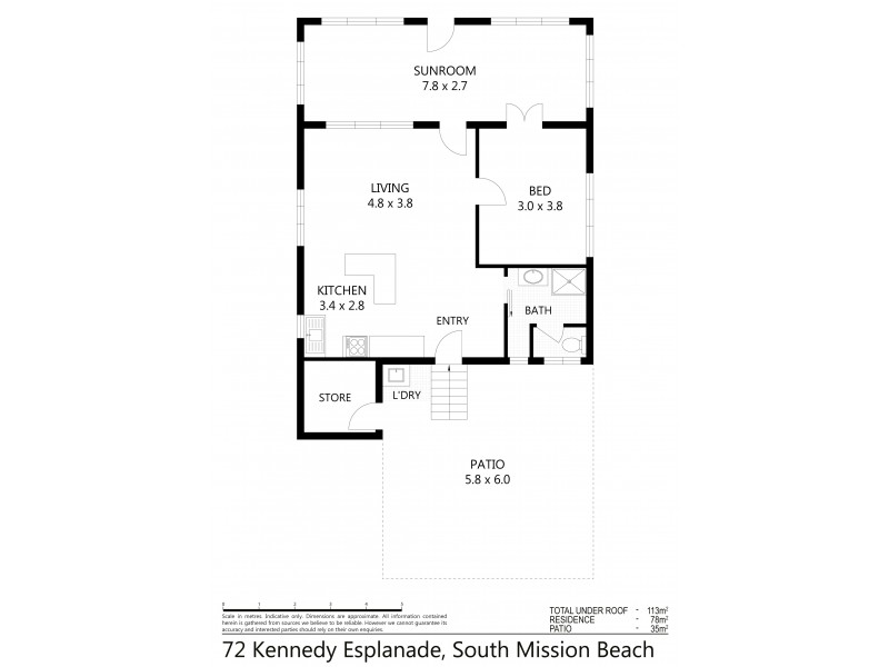 72 Kennedy Esp, South Mission Beach QLD 4852 Floorplan