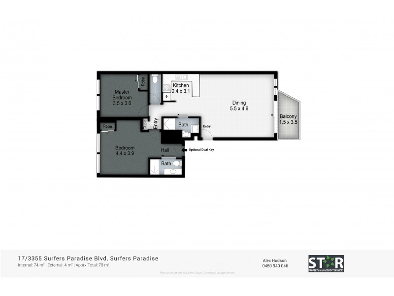 Unit 17/3355 Surfers Paradise Bvd, Surfers Paradise QLD 4217 Floorplan