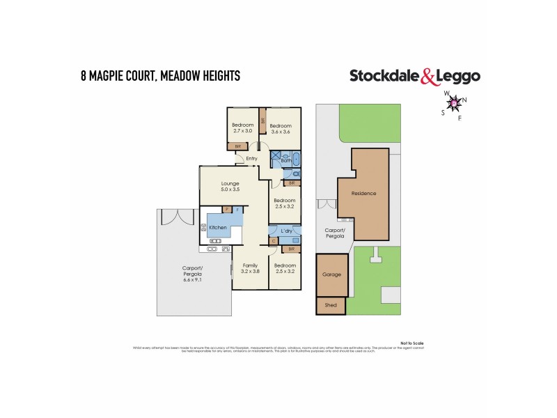 8 Magpie Court, Meadow Heights VIC 3048 Floorplan