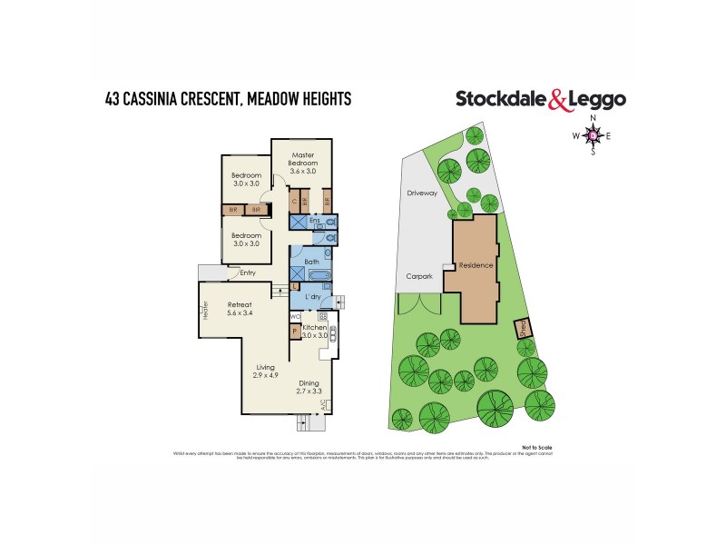 43 Cassinia Crescent, Meadow Heights VIC 3048 Floorplan