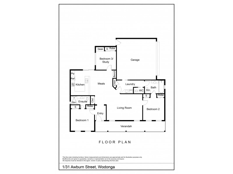 1/31-33 Awburn Street, Wodonga VIC 3690 Floorplan