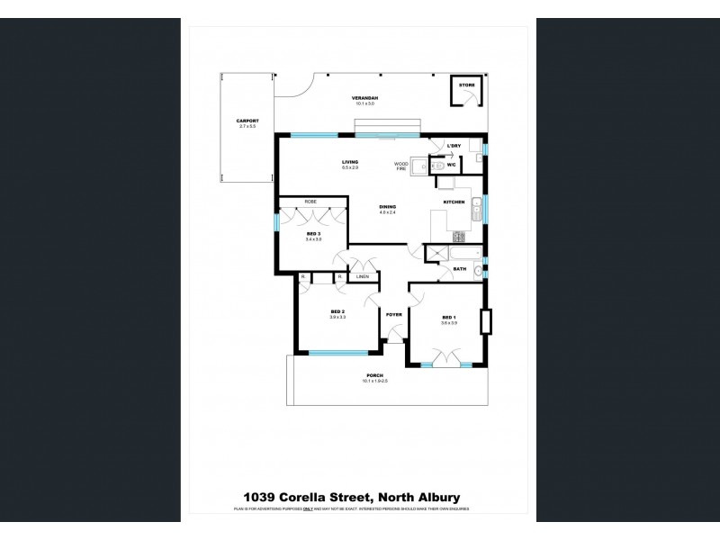 1039 Corella Street, North Albury NSW 2640 Floorplan