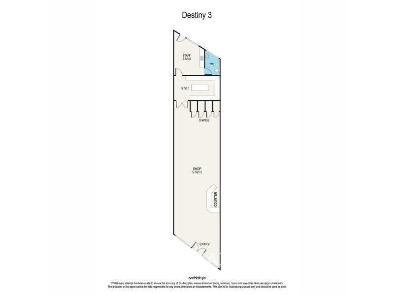 24 Myer Street (Destiny3 Clothing Shop), Lakes Entrance VIC 3909 Floorplan