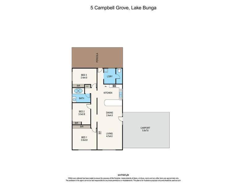 5 Campbell Grove, Lake Bunga VIC 3909 Floorplan