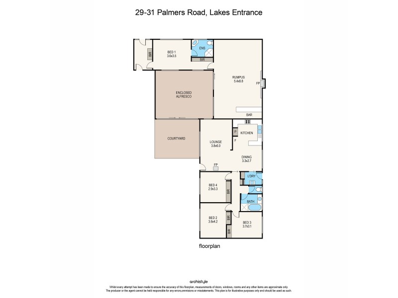 29-31 Palmers Road, Lakes Entrance VIC 3909 Floorplan