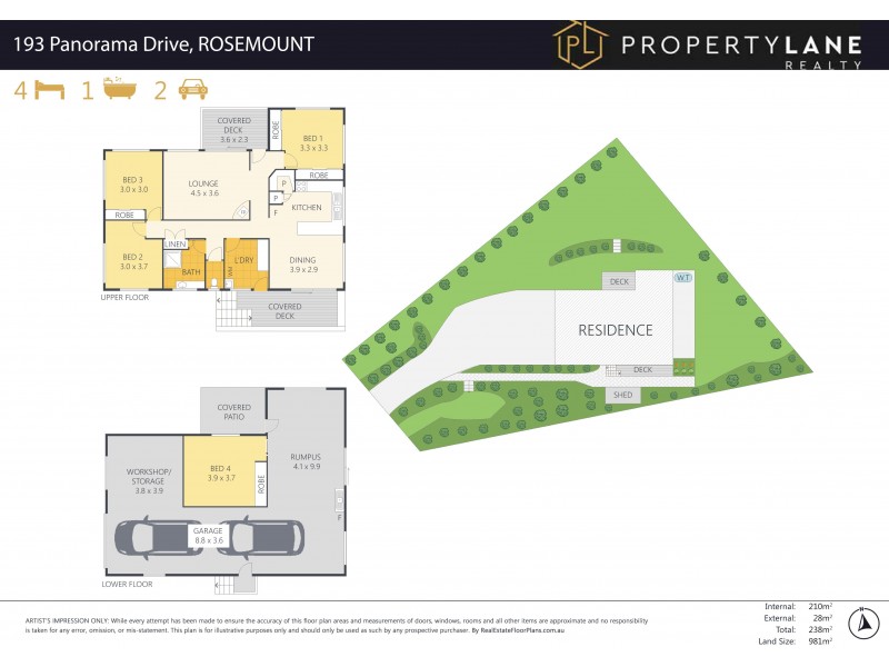 193 Panorama Drive, Rosemount QLD 4560 Floorplan