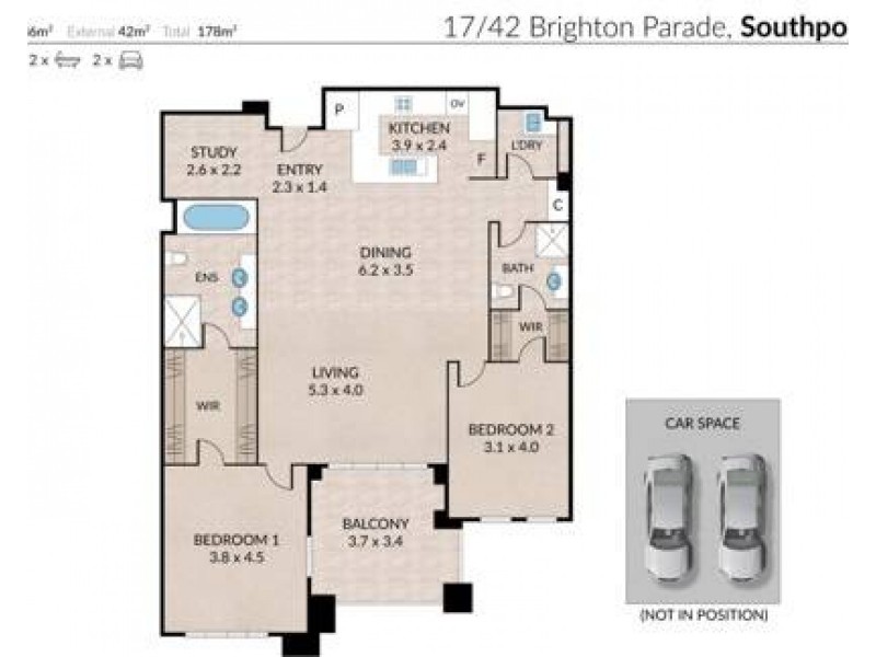 17/42-44 Brighton Parade, Southport QLD 4215 Floorplan