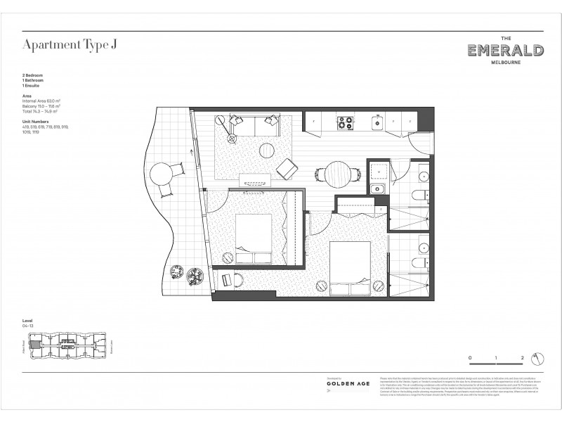 819/35 Albert Road, Melbourne VIC 3004 Floorplan