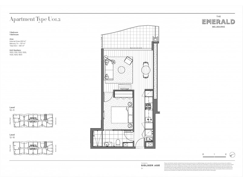 1220/35 Albert Road, Melbourne VIC 3004 Floorplan
